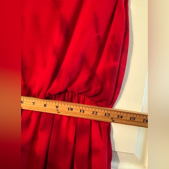 ALICE + OLIVIA Large Cabella Red Tie Dye Tank Lined Dress Skater Luxury Party - Picture 11 of 14